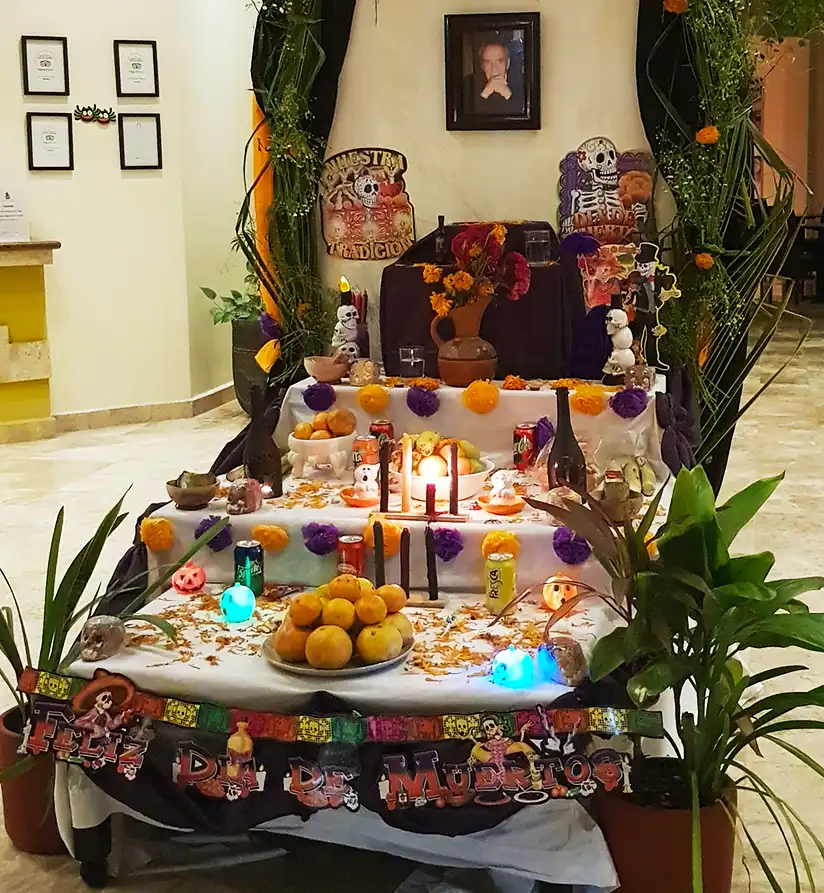 Ofrenda at the Day of the Dead in Mexico